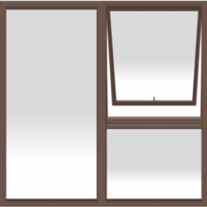 ALUM WINDOW NC2 BRONZE  ECO 9X9