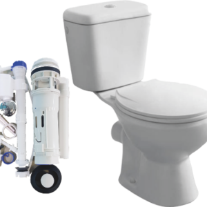 TOILET C/COUPLE SET SHARP INCL mech&seat